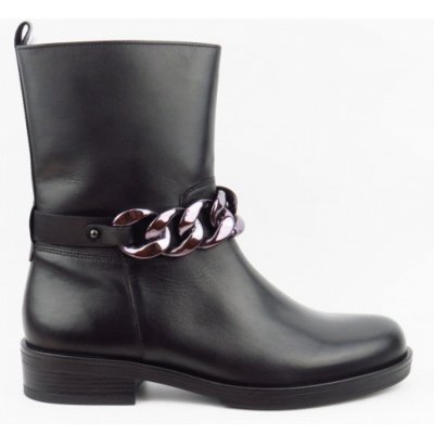 Gabor Foulardcalf Flausch Stiefelette in 0 schwarz(altsilber)