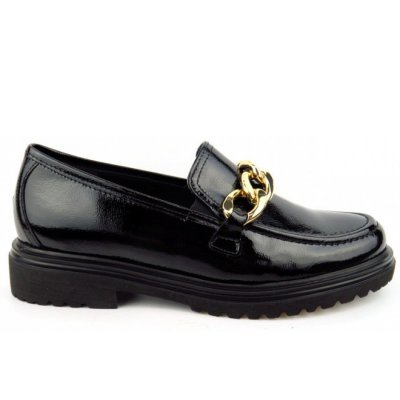 Gabor Comfort Lack Slipper in schwarz