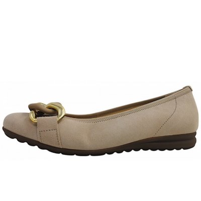 Gabor Comfort Ballerina in oak (uni+gold)