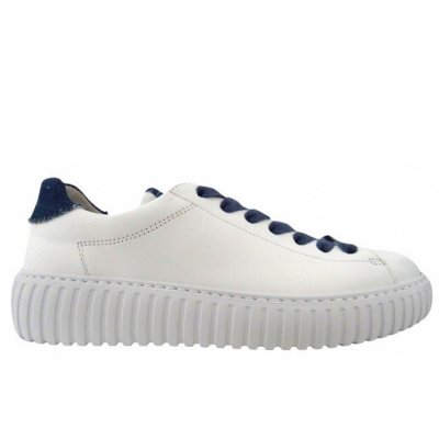 Gabor Comfort Nappa sportlicher Schnürer in weiss/blue