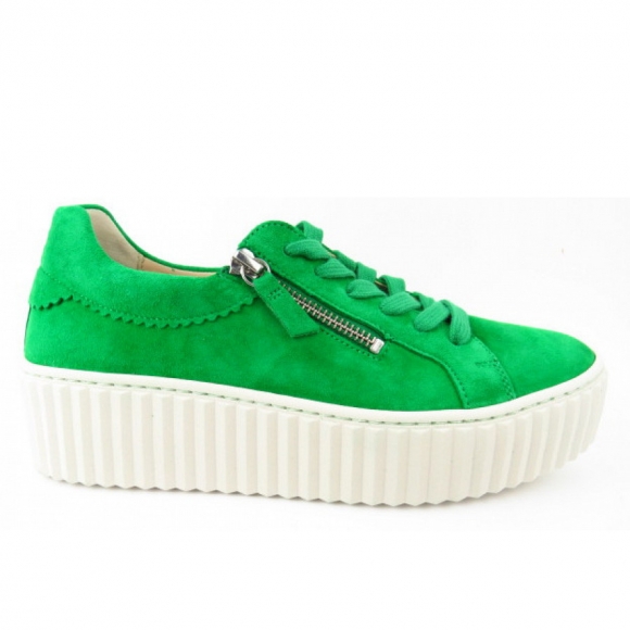 Gabor Samtchevreau verde ZIP Sneaker low in verde (creme)