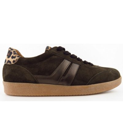 Gabor Velour Fitness Schuh in brown/bronce/natur