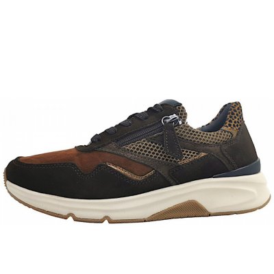 Gabor Comfort sportlicher Schnürer in Cacao/Nut/Bronce