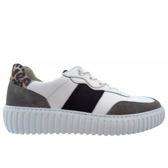 Gabor Comfort sportlicher Schnürer in weiss/grau/schwarz