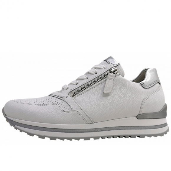 Gabor Comfort sportlicher Schnürer in weiss/silber(perf)