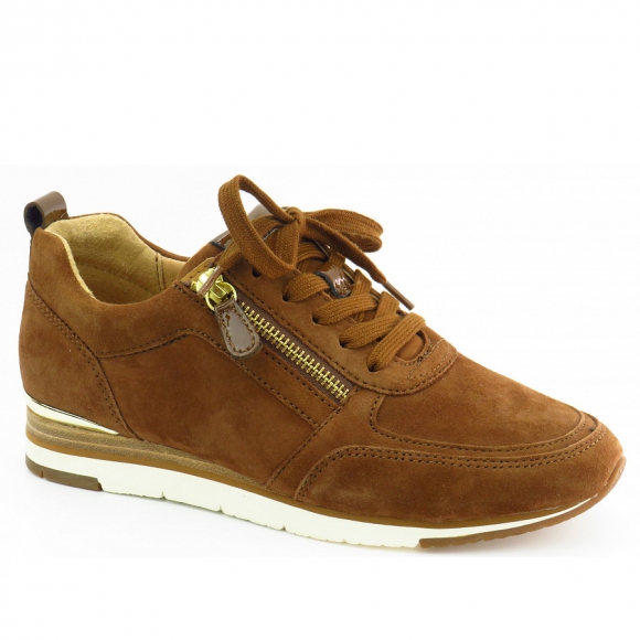 Gabor Velour whisky Reißverschluss Sneaker in new whisky