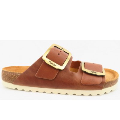 Gabor Nappa teak Pantolette in teak