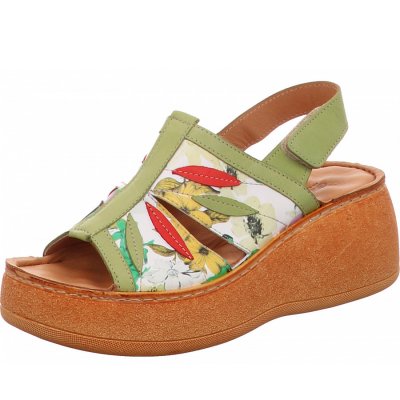 Gemini Sandalette in grün kombi.