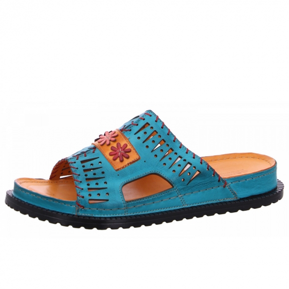 Gemini Pantolette in 763 grün orange