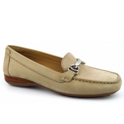 Geox Moc. Nubuk taupe Slipper in lt.taupe Geox Moc. Nubuk taupe Slipper in lt.taupe