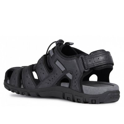 Geox U S.STRADA B - WAX.SYNT SYNT Sandalen in BLACK Geox U S.STRADA B - WAX.SYNT SYNT Sandalen in BLACK