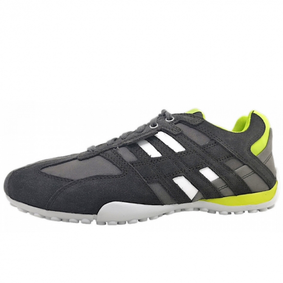 Geox UOMO SNAKE sportlicher Schnürer in C1E3S- Graphite/Lime Gree