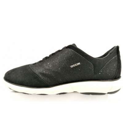Geox D Nebula G Glitter Suede Sneaker in Glitter Schwarz