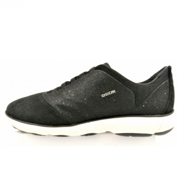 Geox D Nebula G Glitter Suede Sneaker in Glitter Schwarz