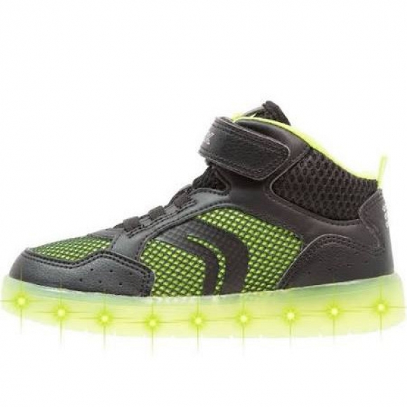 Geox J Kommodor schwarz/grün Sneaker high in black/lime