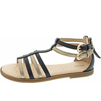 Geox Karly Girl Sandalette in black-platinum