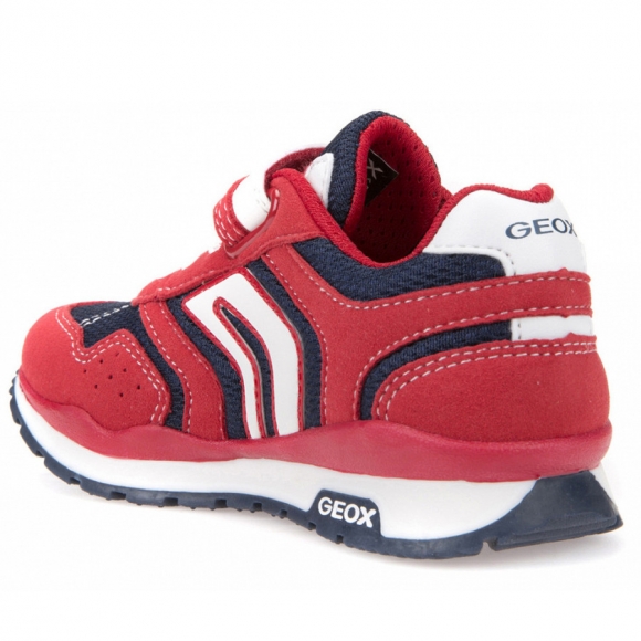Geox J PAVEL B - MESH GBK SUEDE Halbschuhe in RED/NAVY