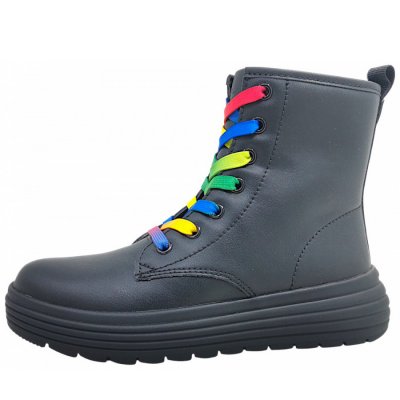 Geox J Phaolae Girl Schnürstiefel in black/multi C9240
