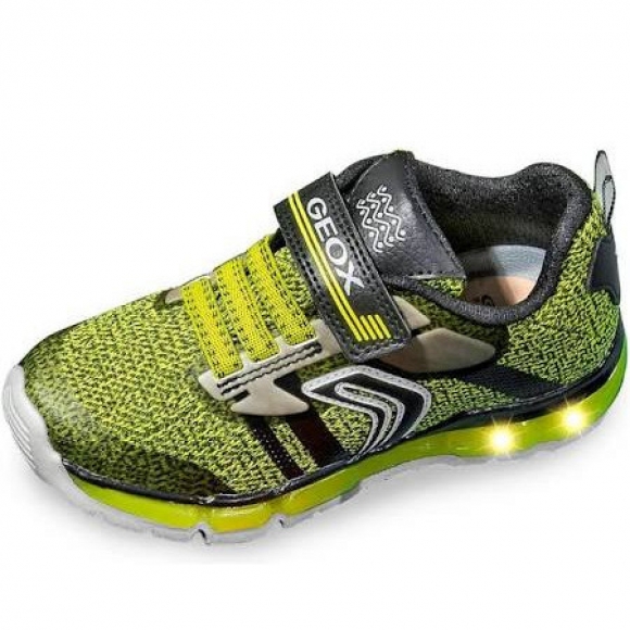 Geox J Android B lime/black Sneaker in lime/black