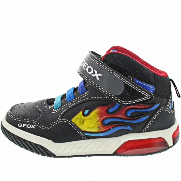 Geox Inek Klettstiefel in black-red