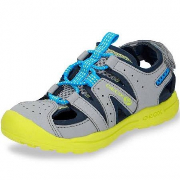 Geox J Vaniett grau/gelb Sandale in grau/gelb