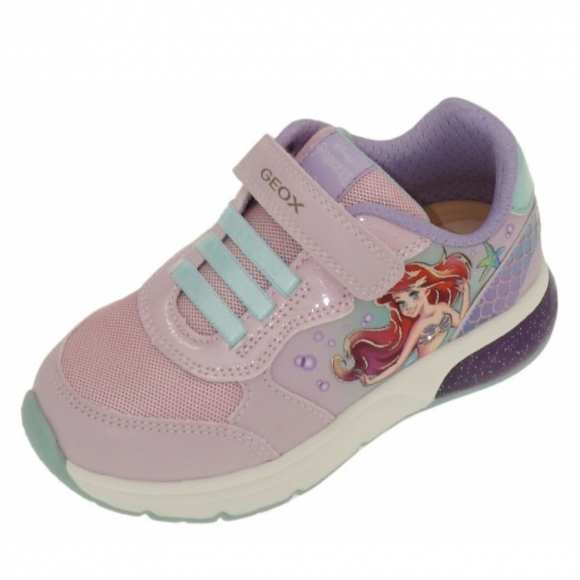 Geox J SPACECLUB GIRL Sneaker low in PINK/WATERSEA