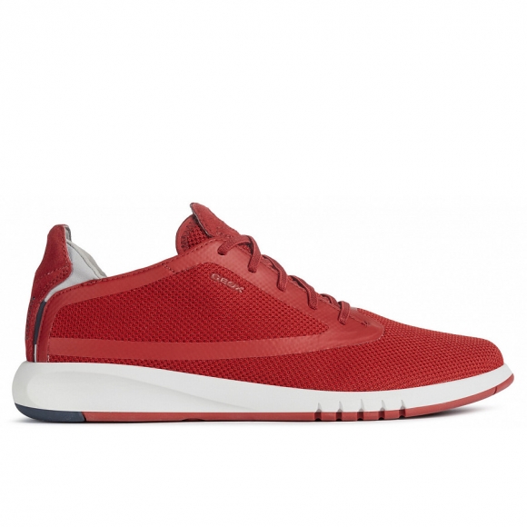 Geox U AERANTIS D - KNITTED TEXT. Sneaker low in RED