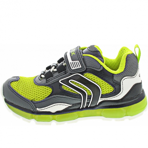 Geox Android Boy Klettschuh in dark grey-lime