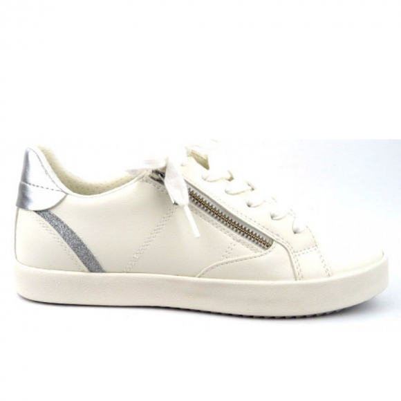 Geox D BLOMIEE white silber Sneaker in OPTIC WHITE/SILVER