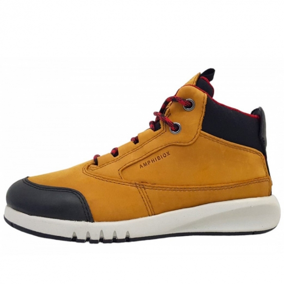 Geox J AERANTER BOY ABX J Schnürstiefel in C6361 lt. brown/ dark red