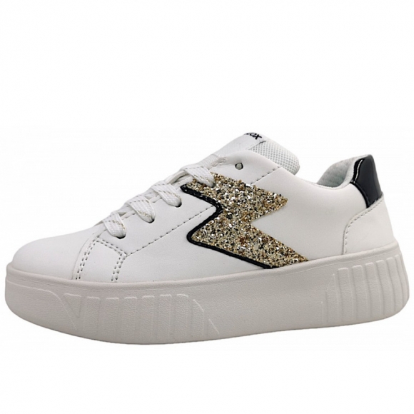 Geox J Mikiroshi Girl Schnürer in C0404 White/ Black