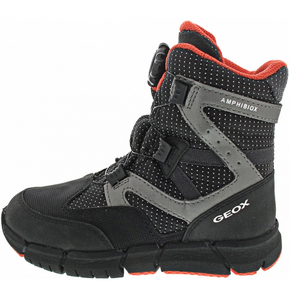 Geox Flexyper Boy B ABX Klettstiefel in black-orange