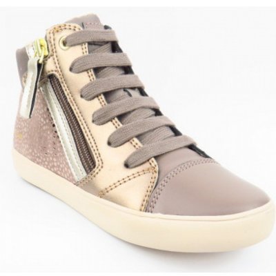 Geox J GISLI GIRL Sneaker high in SMOKE GREY/LT GOLD