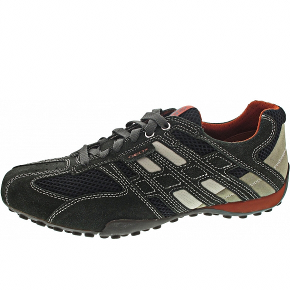 Geox Uomo Snake sportlicher Schnürer in dk grey/off white