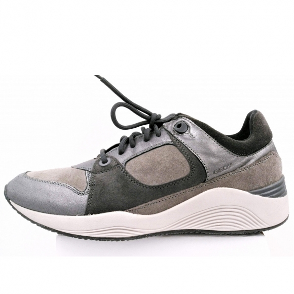 Geox Velour grau/komb. Schnürer in graphit/grey