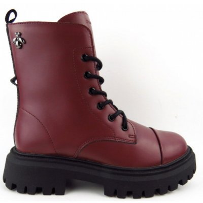 Geox J MAQUINNENS B - BRUSH SY Stiefel in C7357 DK BURGUNDY