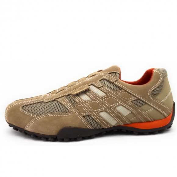 Geox Snake Slipper in beige/ dk. orange