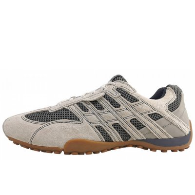 Geox Snake Original sportlicher Schnürer in lt sand/dk grey C5V9F