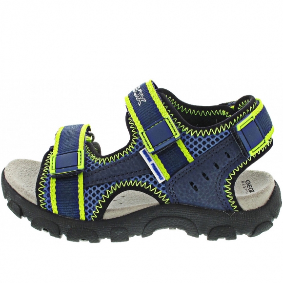 Geox Strada Sandale in dk blue-lime