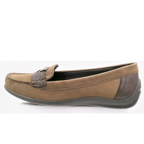 Geox Nubuk braun Slipper in ebony/black
