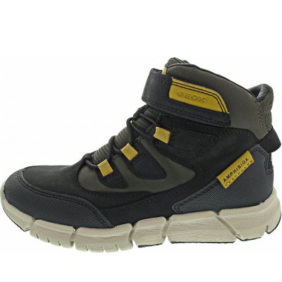 Geox J Flexyper Klettstiefel in black-yellow