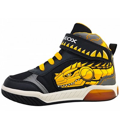 Geox J Inek B A Klettstiefel in C0054 black/yellow