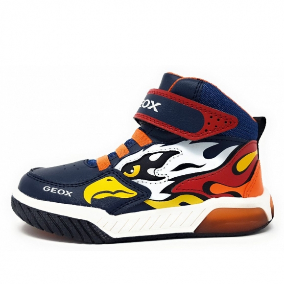 Geox Jenk Boy Sneaker in C0659 navy/ orange