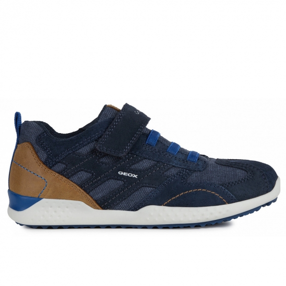 Geox J SNAKE.2 B. A - SUEDE CANVAS Schnürschuhe in NAVY/ROYAL