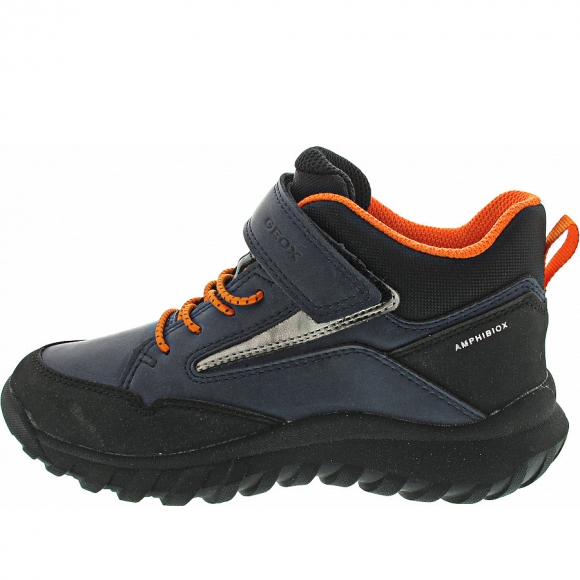 Geox Simbyos Boy Klettstiefel in navy-orange