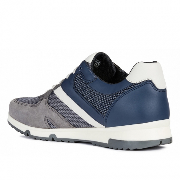 Geox U WILMER B - MESH SUEDE Sportliche Schnürer in ANTHRACITE/NAVY