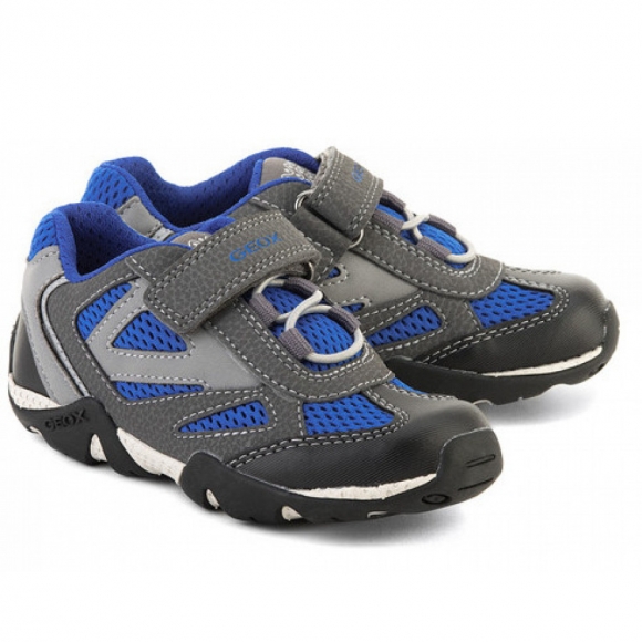 Geox JR Araagon Sneaker in grey/royal
