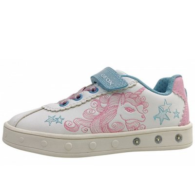 Geox Skylin Klettschuh in white/pink C0406