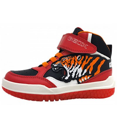 Geox J Buzzerlight Schnürstiefel in red/black C0020