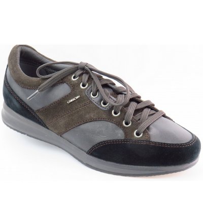 Geox Vel./Leder schw/grau Sneaker in mud/black